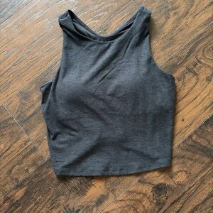 Jockey Charcoal Scoop-Neck Cropped Tank. Brand new w/o tags